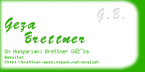 geza brettner business card